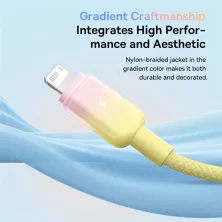 Кабель Baseus Discolor Series Fast Charging Data Cable USB to Lightning 2.4A 1m Жовтий