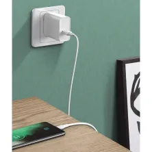 Кабель Baseus White Series Support VOOC Quick Charging Cable USB to Type-C 100W 20V 5A 1m Белый