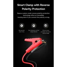 Пускозарядное устройство Бустер Baseus Super Energy Pro+ Car Jamp Starter 3in1 12V 16000mAh 1600A с функцией Павербанка 65W 5V/3A и LED фонарика Черный