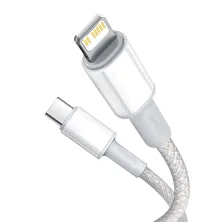 Кабель Baseus High Density Braided Fast Charging Data Cable Type-C to Lightning PD 20W 2m Белый