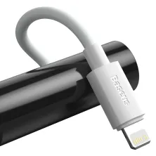 Кабель Baseus Simple Wisdom Series Fast Charging Data Cable Type-C to Lightning PD 20W 1.5m Набір 2 шт Білий