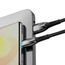 Кабель Baseus Glimmer Series Fast Charging Data Cable USB to Type-C 100W 20V 5A 1m Черный