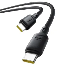 Кабель Baseus Silky Series Fast Charging Data Cable Type-C to Type-C 100W 20V 5A 2m Чорний