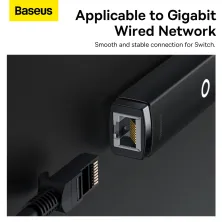 USB Перехідник Baseus Lite Series Ethernet 1000 Mbps Type-C to RJ45 Чорний