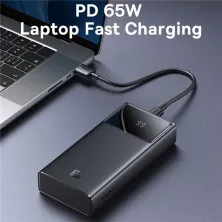 УМБ Baseus Star-Lord Digital Display 20000mAh 65W 6A с технологией QC3.0+PD3.0 2USB+Type-C + Кабель USB to Type-C Черный