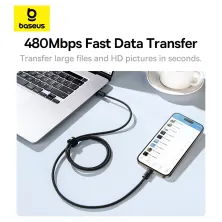 Кабель Baseus Dynamic 3 Series Fast Charging Data Cable Type-C to Type-C 100W 20V 5A 2m Чорний
