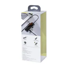 USB-хаб Baseus 5in1 Multi-functional 5-Port Type-C HUB Adapter Type-C to USB3.0*4, Type-C(PD)*1 Сірий