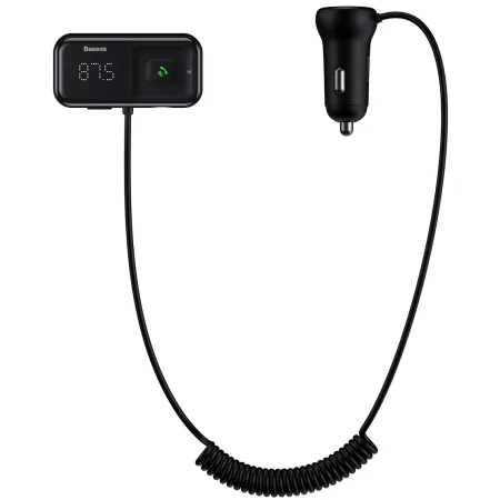 AUX/FM-трансмиттер Baseus S-16 MP3 VAW авто адаптер ресивер магнитолы 2USB 3.1A Черный