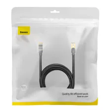 Кабель Baseus High Speed CAT7 Seven Types RJ45 10Gigabit Network Cable Ethernet Круглый 5m Черный