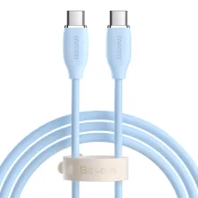 Кабель Baseus Jelly Liquid Silica Gel Fast Charging Data Cable Type-C to Type-C 100W 20V 5A 1.2m Синий