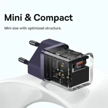 Сетевое зарядное устройство Baseus GaN5 Fast Charger 1C PD3.0 30W Type-C 3A Фиолетовый