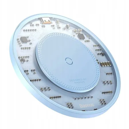 Бездротовий зарядний пристрій Baseus Simple 2 Wireless Charger з технологією Qi 15W Блакитний