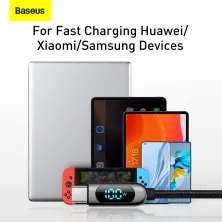 Кабель Baseus Display Series Fast Charging Data Cable Type-C to Type-C 100W 20V 5A 2m Чорний