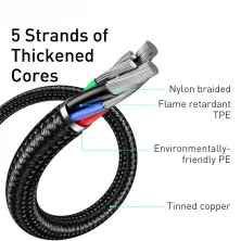Кабель Baseus Display Series Fast Charging Data Cable USB to Type-C 66W 11V 6A 2m Чорний