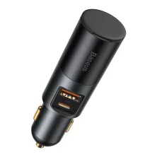 Автомобильное зарядное устройство Baseus Share Together Fast Charge Car Charger 120W USB+Type-C + 1 Прикуриватель Серый