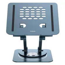 Подставка для ноутбука Baseus UltraStable Pro Series Rotatable and Foldable Laptop Stand на 3 шарнирах вращение 360° Серый
