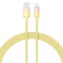 Кабель Baseus Discolor Series Fast Charging Data Cable USB to Lightning 2.4A 1m Жовтий