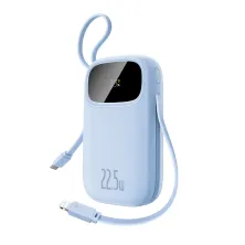 УМБ Baseus EnerFill FC31 Qpow3 Dual-Cable 10000mAh 22.5W с технологией QC3.0+PD3.0 и iP 20W+Type-C 22.5W кабелем Голубой