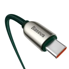 Кабель Baseus Display Series Fast Charging Data Cable Type-C to Type-C 100W 20V 5A 1m Зелений