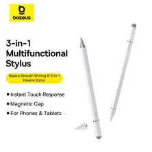 Стілус Baseus Smooth Writing 3 3-in-1 Passive Stylus Non-magnetic Version Білий