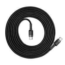 Кабель Baseus Cafule Flash Charging Data Line Cable Type-C to Type-C PD 2.0 QC 3.0 60W 20V 3A 2m Чорний