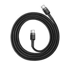 Кабель Baseus Cafule Flash Charging Data Line Cable Type-C to Type-C PD 2.0 QC 3.0 60W 20V 3A 1m Чорний