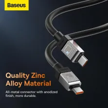Кабель Baseus CoolPlay Series Fast Charging Data Cable Type-C to Type-C 100W 20V 5A 1m Чорний