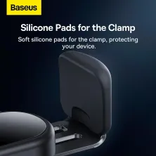 Автодержатель на солнечной батарее для телефона Baseus Steel Cannon pro Solar Electric Car Mount на торпедо Черный