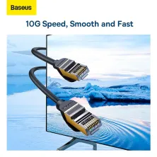 Кабель Baseus High Speed CAT7 Seven Types RJ45 10Gigabit Network Cable Ethernet Круглый 10m Черный
