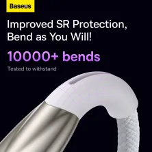 Кабель Baseus Glimmer Series Fast Charging Data Cable Type-C to Type-C 100W 20V 5A 1m Білий