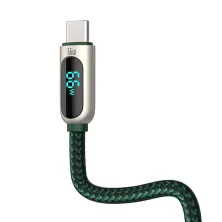 Кабель Baseus Display Series Fast Charging Data Cable USB to Type-C 66W 11V 6A 2m Зелений
