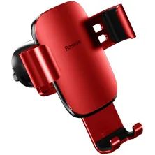 Автодержатель для телефона Baseus Metal Age Gravity в воздуховод Красный