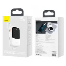 УМБ Baseus Q Pow Pro 20000mAh 22.5W 5A с технологией QC3.0+PD3.0 и Type-C кабелем 22.5W Белый