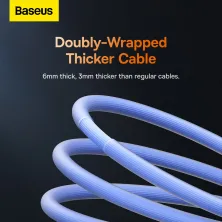 Кабель Baseus CoolPlay Series Fast Charging Data Cable Type-C to Type-C 100W 20V 5A 2m Синій