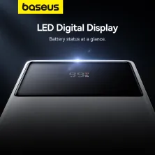 УМБ Baseus Star-Lord Digital Display 30000mAh 30W с технологией QC3.0+PD3.0 2USB+Type-C + Кабель USB to Type-C Белый