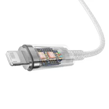 Кабель Baseus Explorer Series with Smart Temperature Control Fast Charging Data Cable USB to Lightning 2.4A 1m Білий