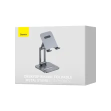 Подставка для телефона настольная Baseus Desktop Biaxial Foldable Metal Stand for Phones Серый