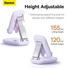 Підставка для телефону настільна Baseus Seashell Series Folding Phone Stand Фіолетовий