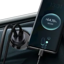 Автомобільний зарядний пристрій Baseus Share Together PPS multi-port Fast Charging Car Charge 120W 3USB+Type-C з подовжувачем 1.5м Сірий