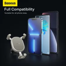 Автотримач для телефона Baseus Stable Gravitational Car Mount Air Outlet у повітропровід Білий