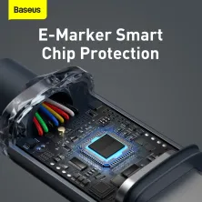 Кабель Baseus Crystal Shine Series Fast Charging Data Cable Type-C to Type-C 100W 20V 5A 1.2m Чорний