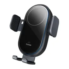 Беспроводное автомобильное зарядное устройство Baseus LightChaser Wireless Charging Electric Car Mount с технологией Qi 15W Черный