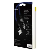 Кабель Baseus C-shaped Light Intelligent power-off Cable USB to Lightning 2.4A 1m Синій