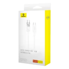 Кабель Baseus Explorer Series with Smart Temperature Control Fast Charging Data Cable Type-C to Type-C 100W 20V 5A 1m Белый