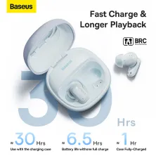 Беспроводные Bluetooth наушники Baseus AirNora 2 с функцией шумоподавления ANC Голубой