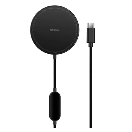 Бездротовий зарядний пристрій Baseus Simple Mini2 Magnetic з функцією MagSafe і Qi 15W Чорний