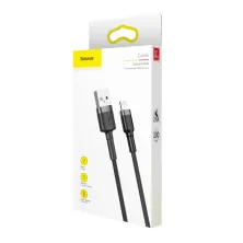 Кабель Baseus Cafule Cable USB to Lightning 2.4A 1m Чорний