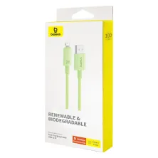 Кабель Baseus Habitat Series Fast Charging Data Cable USB to Lightning 2.4A 1m Салатовый