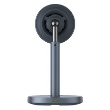 Бездротовий зарядний пристрій Baseus Orbit 2 Pro Air-Cooled 2-in-1 Magnetic з функцією MagSafe и Qi2 20W Сірий