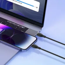 Кабель Baseus Pudding Series Fast Charging Data Cable Type-C to Lightning PD 20W 1m Чорний